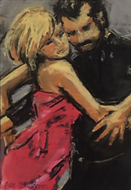 Come Close to Tango, Pastel on Paper, 9 x 11