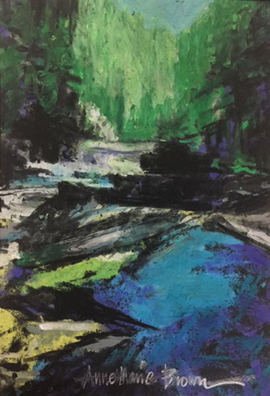 Deschutes River, Pastel on Paper, 9 x 11