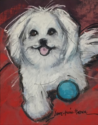My Little Snowball, Pastel on Paper, 12 x 15