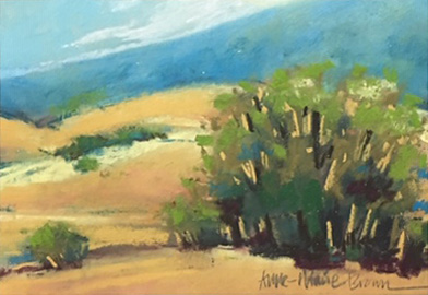 Yakima Trees, Pastel on Paper, 11 x 9