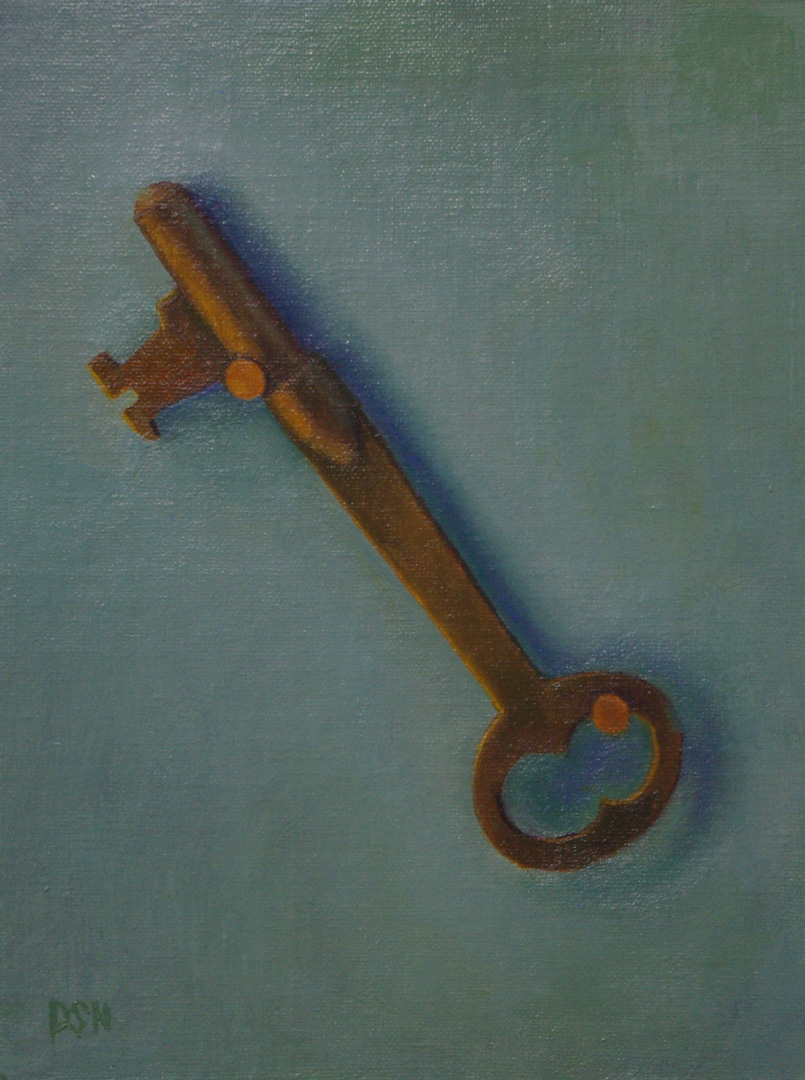 Key Three, Oil on linen panel, 6 x 8