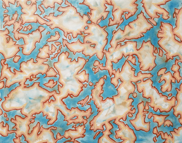 Jigsaw World, Oil on canvas, 20x16