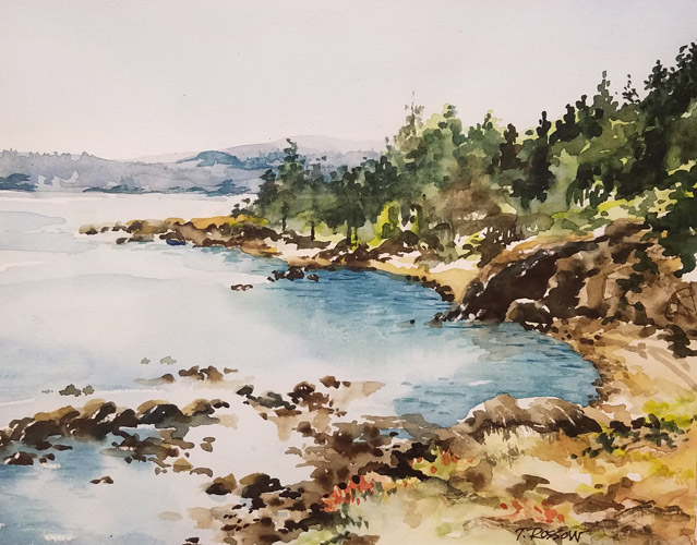 Olympic Coast, Watercolor, 10x8