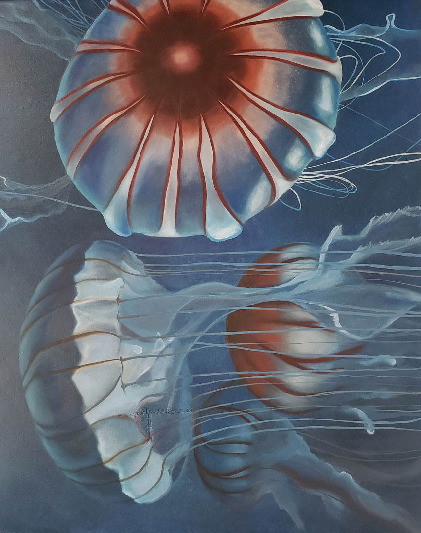 Marine Biology II, Oil on canvas, 24 x 30