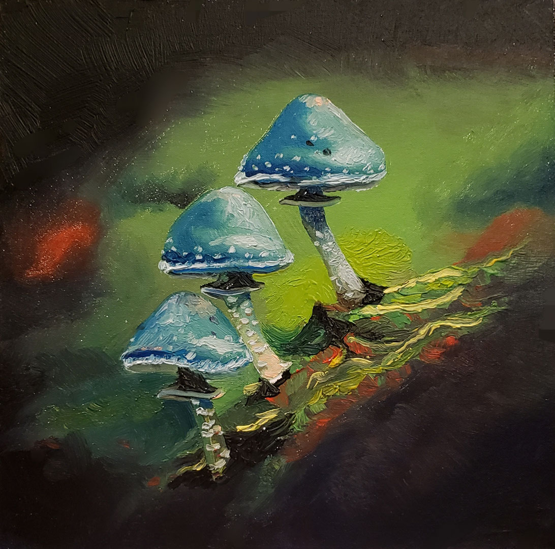 Mycology I, Oil on canvas, 16 x 16