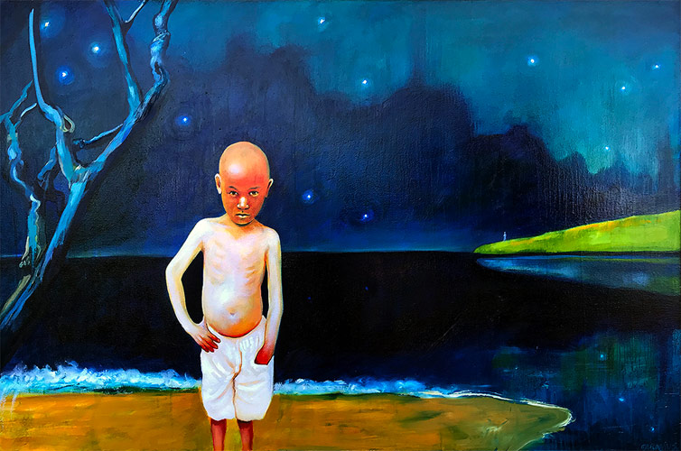 Blue Night, Oil on canvas, 60x40