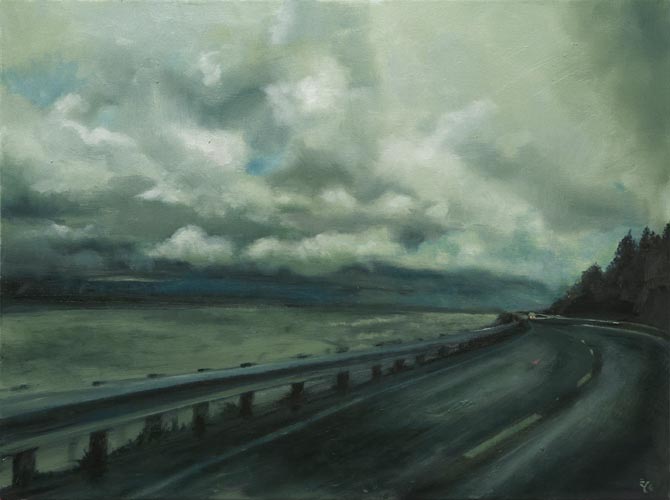 Ivy Moyer, You Should Not Pass, Oil on canvas, 18x14