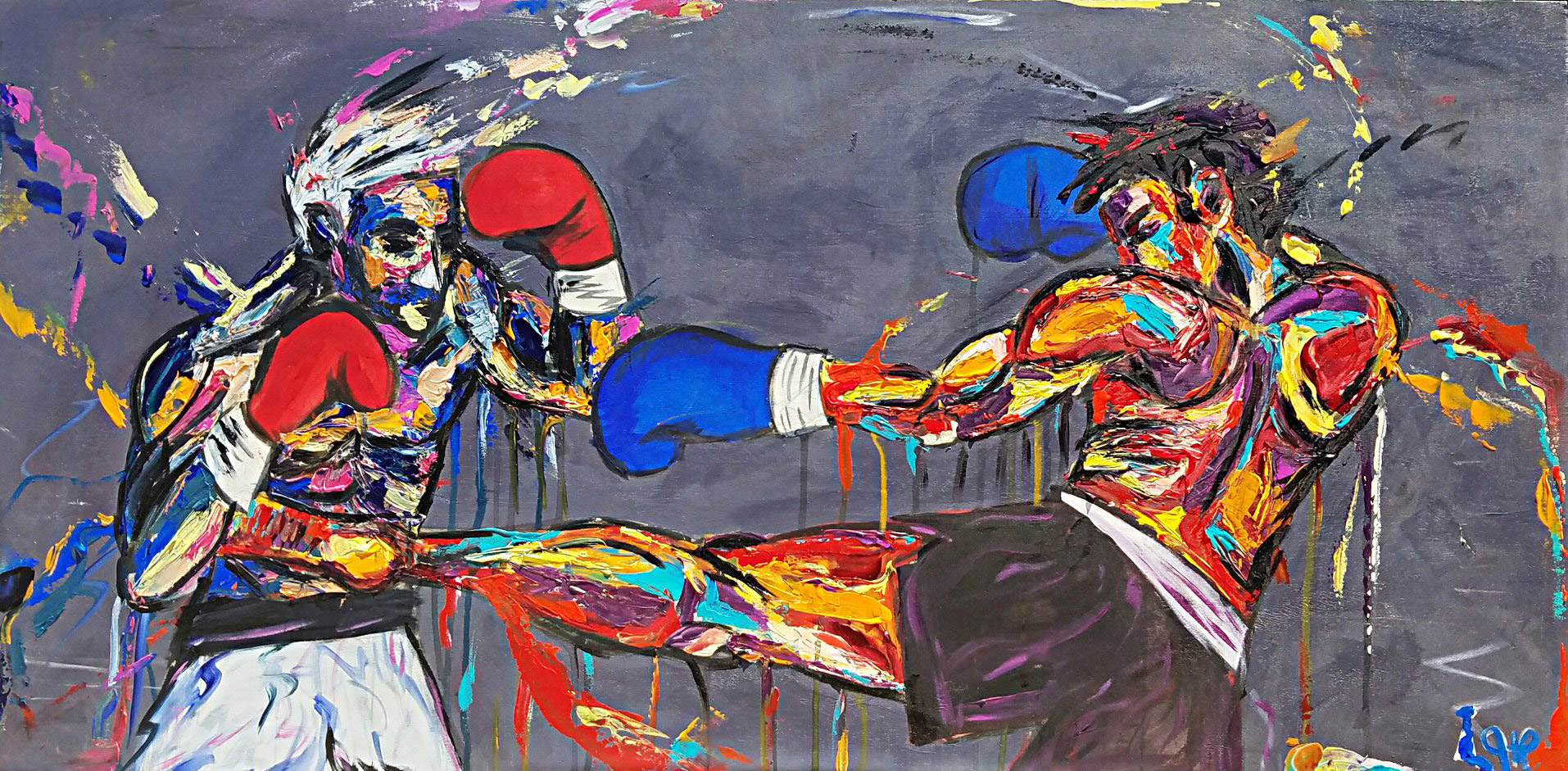 To the Body, Acrylic on panel, 48 x 24