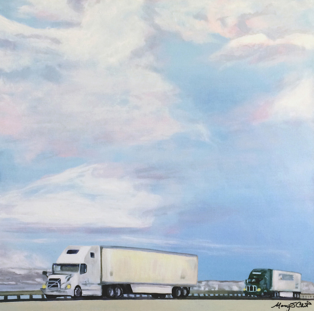 Interstate, Acrylic on canvas, 24 x 24