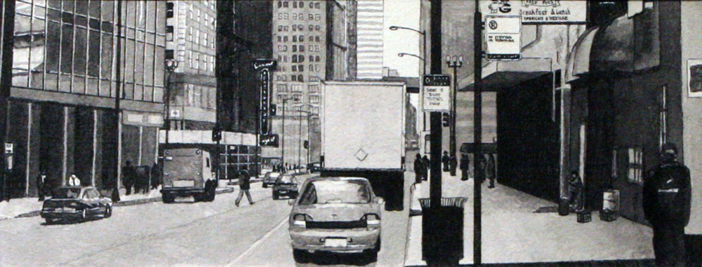 Adams, Ink on paper, 9¼x3½